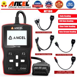 ANCEL MT100 Motorcycle OBD2 Scanner Code Reader ABS Engine Diagnostic Scan Tool