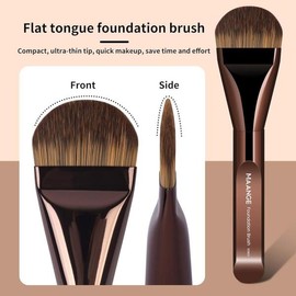 알루미늄 페룰이 포함된 MAANGE 14피스 메이크업 키트 프리미엄 세트 브러시 합성 MAANGE 14-Piece Makeup Kit Premium Set with Aluminum Ferrule Brushes Synthetic [Coffee Brown]