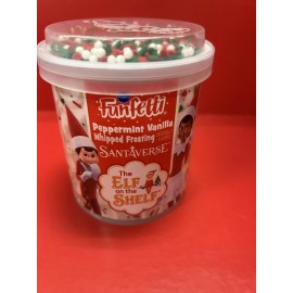 PILLSBURY Funfetti Elf On The Shelf Peppermint Vanilla Whipped Frosting 12 oz