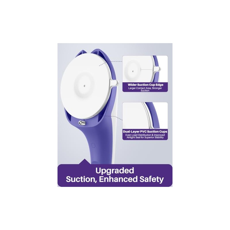 KEKOY Suction Grab Rails for Bathroom, Safety Indicator, 17.5 Inches
