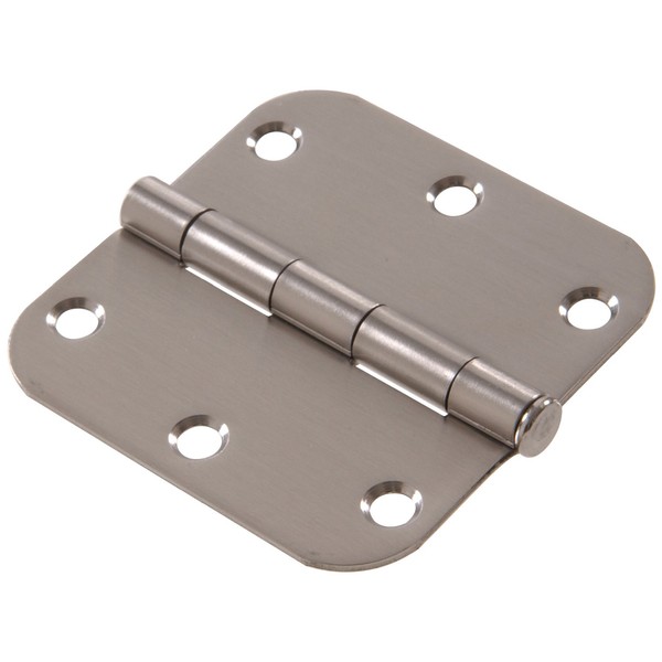 Hillman852618 Hardware Essentials Residential Door Hinges Removable Pin Stainless Steel 3-1/2", 5/8 Round