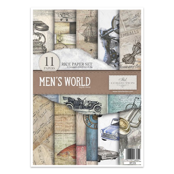 ITD Collection RP019 Men s World Rice Paper 29.7 x