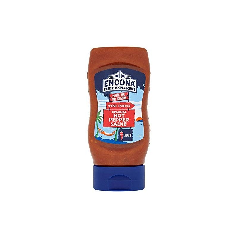 Encona West Indian Hot Pepper Sauce Original Squeezy Pack 285