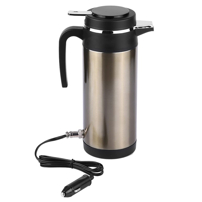 Stainless Steel Electric Car Kettle Travel Thermoses Heating Water Bottle