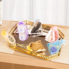 KAMMAK Organza Drawstring Bag, 50 Pieces, 5 Colors, Gift Bag, Petite Gift Jewelry Potpourri Sachet Bag, Cute, Plain, Transparent, Small, Wrapping Bag, Jewelry, Trinket Holder, Accessories, Return, Valentine's Day, Birthday Present (3.9 x 4.7 inches (10 x 12 cm)