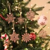24 Pieces Wooden Christmas Snowflakes Ornaments 3inch Snow Flake Hanging