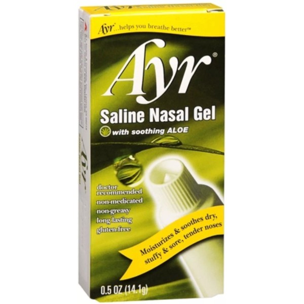 Ayr Saline Nasal Gel with Soothing Aloe Moisturizes and Soothes