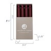 Northern Lights Candles Premium Tapers 7" 12PK - Bordeaux -