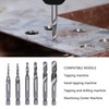 7Pcs/Set Spiral Combination Tap High Speed Steel 1/4in Hex Shank