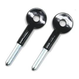 fiXte Universal Zinc Plated Bolt Key Security Rack Door Star Key Lock for Doors and Windows 80mm Key Length 30mm (Pack of 2)