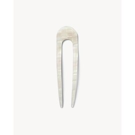 MACHETE Italian Acetate French Hair Pin for Thin Thick Hair in Opalite Shell Checker, 5 inch Women Girls Hairstyle Accessories