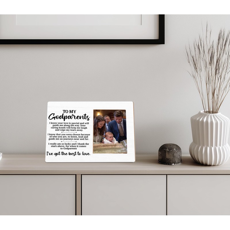 Godparents Gifts for Baptism Picture Frame