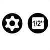 VEGA Torx Tamper T50 Socket Bit. Professional Grade 1/2" Square