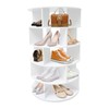 DYRABREST 5 Tier Rotating Shoe Rack Free Standing Spinning Shoe