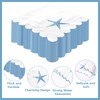 100 Pcs Starfish Light Blue Scalloped Paper Napkins 6.5 x