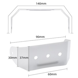 VYH Downspouts Clip 2x3 ，Gutter Downspout Bracket White （2 Pack）