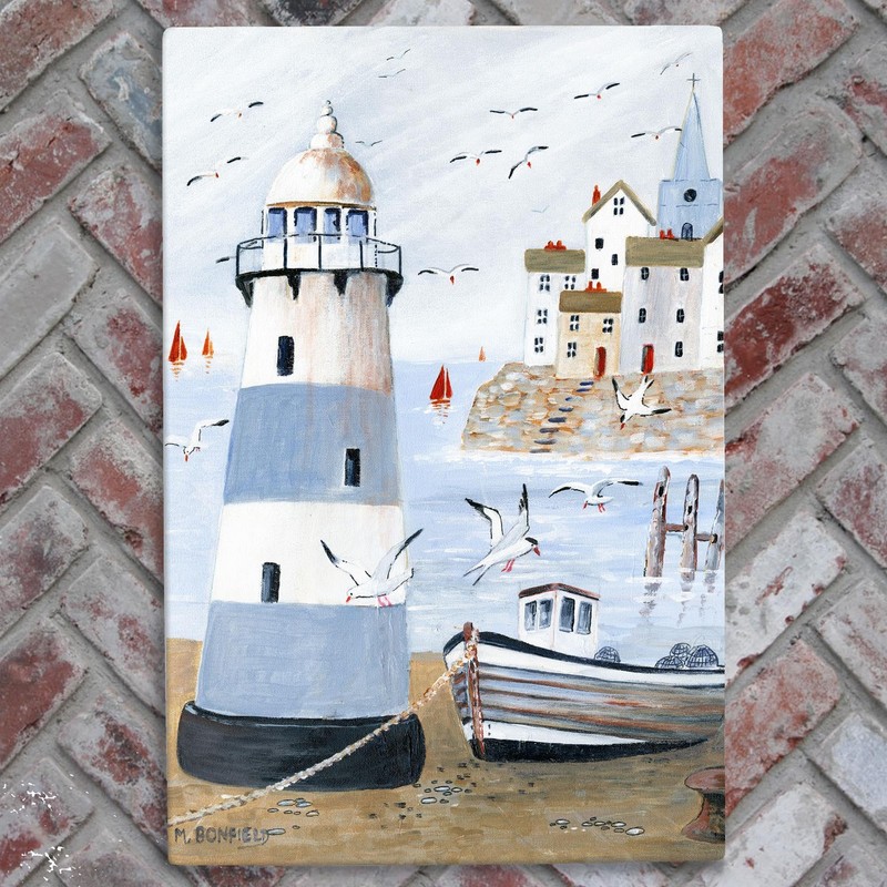 Global Designs Across The Harbour Artwork by Maureen Bondfield Printed