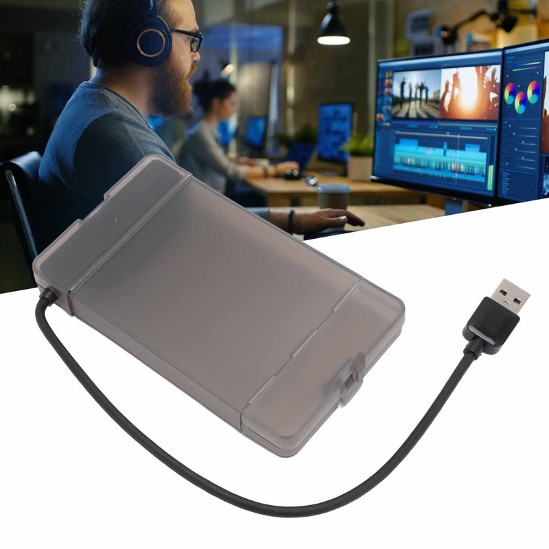 USB3.0 2.5 Inch SATA Hard Drive Enclosure 5Gbps Clear External