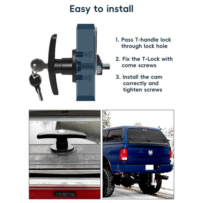 Quality Life Truck Cap Camper Shell T-Handle Lock Latch Replacement