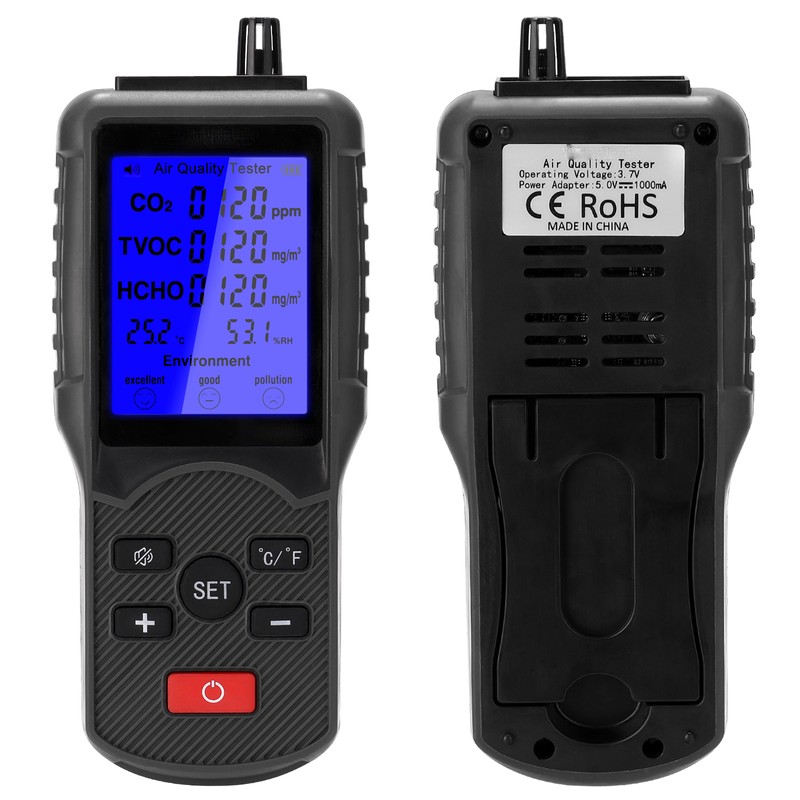 Multifunctional Air Quality Tester CO2 TVOC Meter Temperature Humidity Measuring