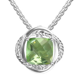 YURSHJAM Designer Jewelry Inspired 11MM Cubic Zirconia Pendant Necklace for Women Fashion Clothing Accessory, Cubic Zirconia, Cubic Zirconia