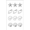 Oasis Supply Seashells and Starfish Sugar Decorations, Cupcake Toppers, 12