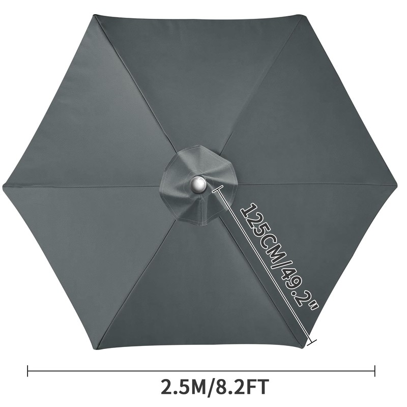 LUSCHEER Replacement Parasol Canopy Waterproof, Parasol Replacement Canopy Cover Patio