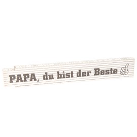 Ruler Logo "Papa du bist der Beste - with Thumb Design, Father's Day, Birthday Gift