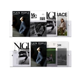 2 Pack Clear Acrylic Magazine Holder Brochure Holder, Floating Book Shelves for Wall, Hanging Bookshelf Literature Storage Rack for Waiting Room, Living Room, Office, Home Display(Transparently 24In)