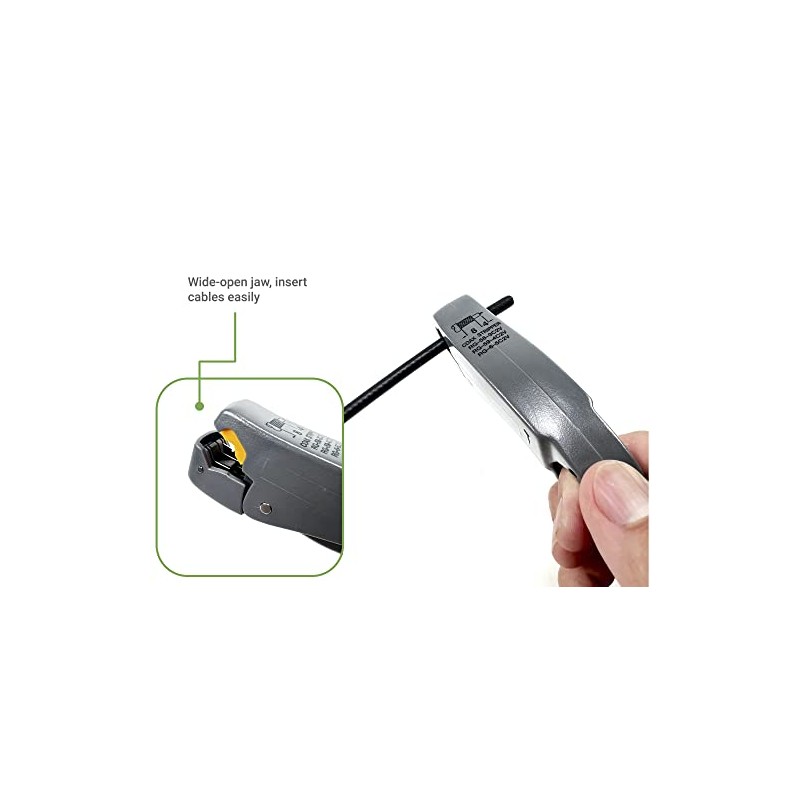 Herramienta de pelado de cables coaxial RF giratoria ajustable de