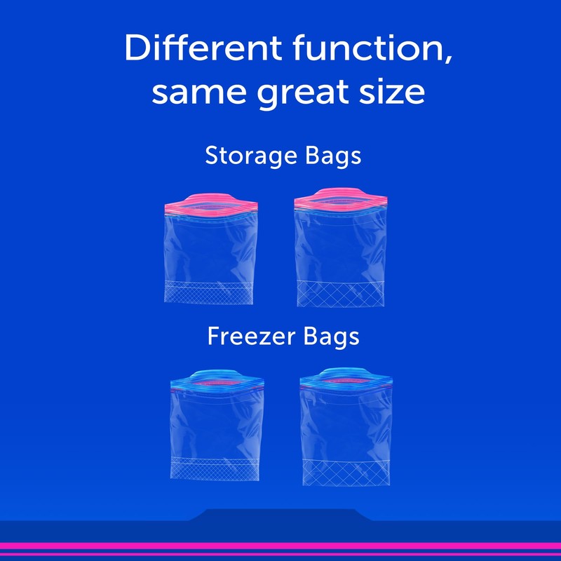 Ziploc Gallon Food Storage Bags, Stay Open Design with Stand-Up