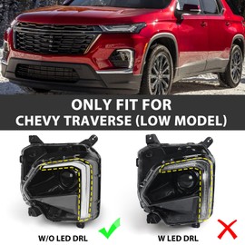 Huray Headlight Assembly w/o LED DRL Fit for Chevy Traverse 2022 2023 LH Projector Headlamp OE Style Replacement for GM2502525 Left Driver Side