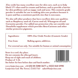 Zinc Oxide Powder - Cosmetic Grade - 100g Pure Powder Packed in a resealable Stand-up Pouch.