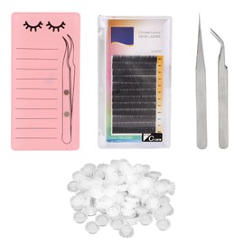 2 In 1 Eyelash Extensions Pallet Set Magnetic Suction Hole Acrylic Tray Kit with Tweezers Glue Cups Eyelash Lash Extension Plate Kit