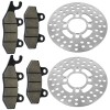 Caltric 2 Front Brake Disc Rotor And Pad for Yamaha