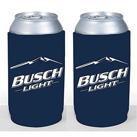 Busch Light 16oz Beer Can Holder Cooler Kaddy Huggie Coolie Pounder Set of 2