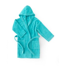 Top Towel Unisex Children's Comfort Bathrobe, aquamarine