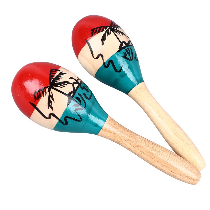 2Pcs Sand Hammer Maraca Shaker Rattle Portable Percussion Instrument Musical