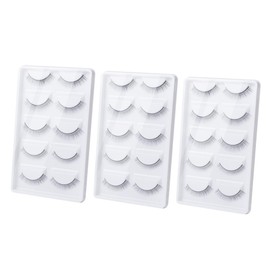 Minkissy 3 Sets Practice False Eyelashes Fake Fake Eyelashes Makeup Women Eyelash Natural False Eyelashes Salon Eyelashes Dense Eyelashes Creative Eyelash Fiber