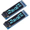 A-DIGISHUO 2Pcs 0.91 Inch I2C OLED Display Module SSD1306 OLED