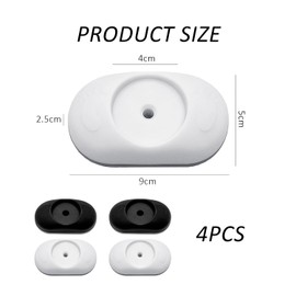 4 Pieces of Wall Protectors, Child Safety Door Wall Protectors, Pet Wall Protectors, Wall Fixing Pads, Wall Fixing Devices, Suitable for Doorways, Stairs, Window Fences, Etc. (Black, White)