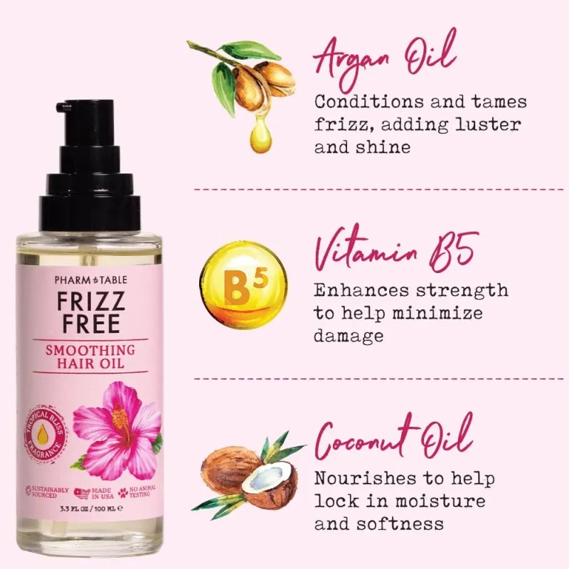 Aceite Para El Cabello Pharm To Table Antifrizz Suavizante 1