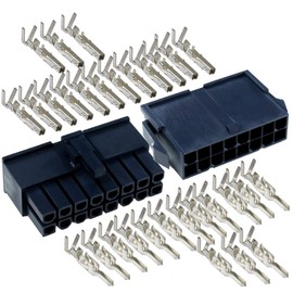 Molex Black 16-Pin Connector Pitch 4.20mm.0165" w/18-24 AWG Pin Mini-Fit Jr ™ Glow Wire Capable
