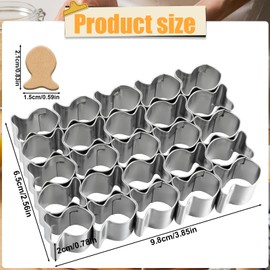 GoldFish Cookie Cutter Stainless Steel 25 Cavity Mini Cracker Cutter Mold Baked Fish Shaped Maker Non-stick Dough for Baking, 3.86x2.56x0.79in