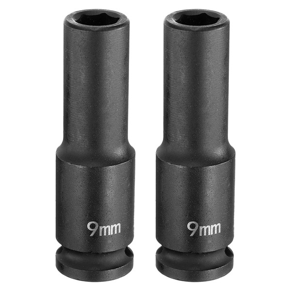 QUARKZMAN 2 Piece 3/8 Inch Deep Impact Socket Wrench Set