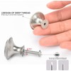 nutmanel 10pcs Zinc Alloy Cabinets Knobs Handles, Round Silver Drawer