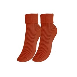 tittimitti 100% Organic Cotton Luxury Women's Socks 1 Pair. Made in Italy. (Copper, 8-9.5)