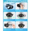 Greatever Dry Snorkel Set,Panoramic Wide View,Anti-Fog Scuba Diving Mask,Professional Snorkeling