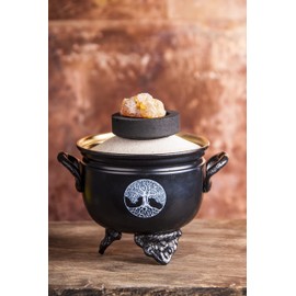 Berk KH-638 Incense Bowl Fireproof *Tree of Life* Cauldron Incense Burner Made of Light Iron for Incense Smoking & Smudge Bowl for Sage Smoking