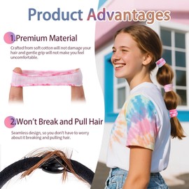 Bessrung 100 PCS No Damage Hair Ties, Seamless Elastic Hair Ties for Women Girls, Ponytail Holders for Thick Thin Hair, Strong, Stretchy & Snag-Free Nylon Hair Bands(Pink)